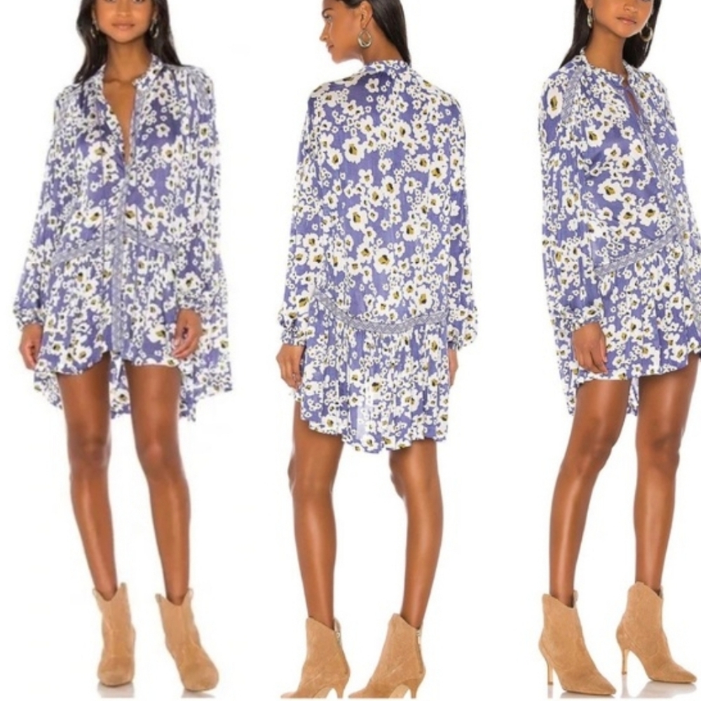 FREE PEOPLE Women's Love Letter Floral Print Tunic Dress Size S